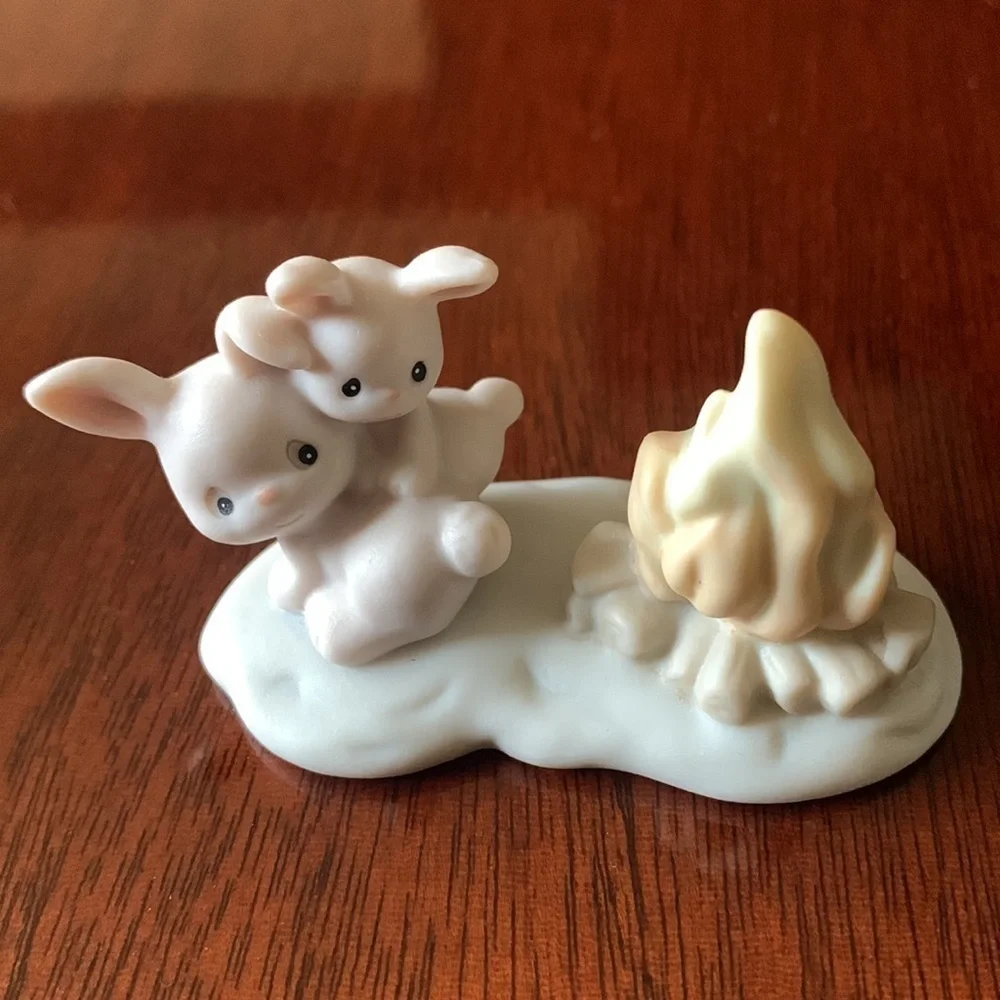 PRECIOUS Moments 3 piece Bundle. Happy Birdie, Giraffes, Bonfire (bunnies)